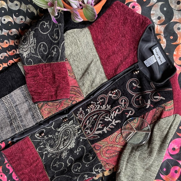 Vintage Indigo Moon Patchwork Jacket - Picture 4 of 5